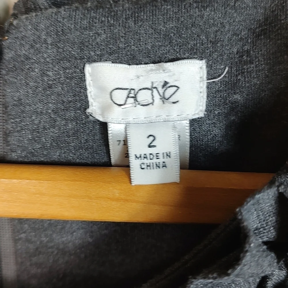 Cache Dark Gray Knit Sheath Dress 2